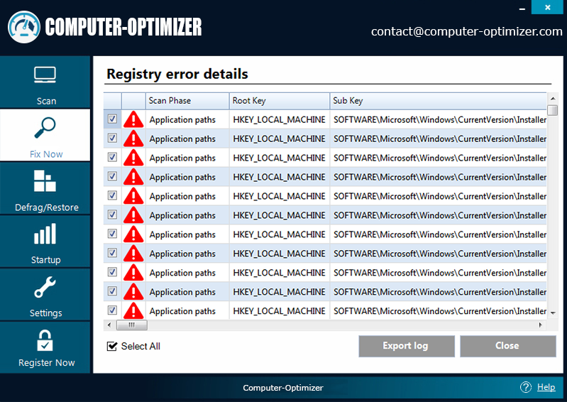 computer-ptimizer Detailed Scan Report